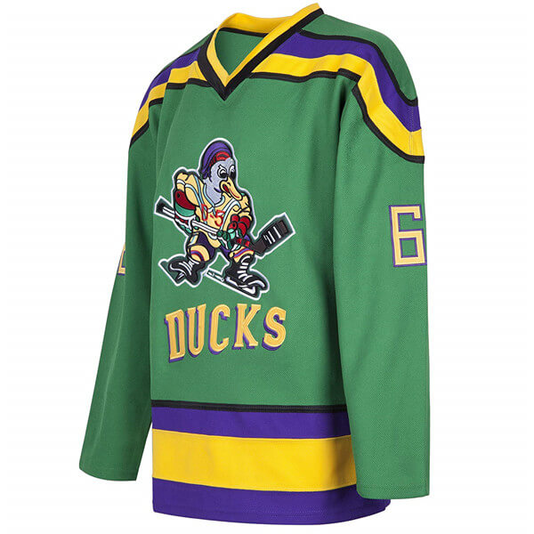Gordon Bombay 66 green custom hockey jersey sewn letters Mighty Ducks M -  XXL