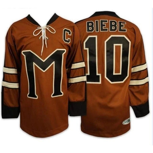 mystery alaska 10 biebe ice hockey jersey