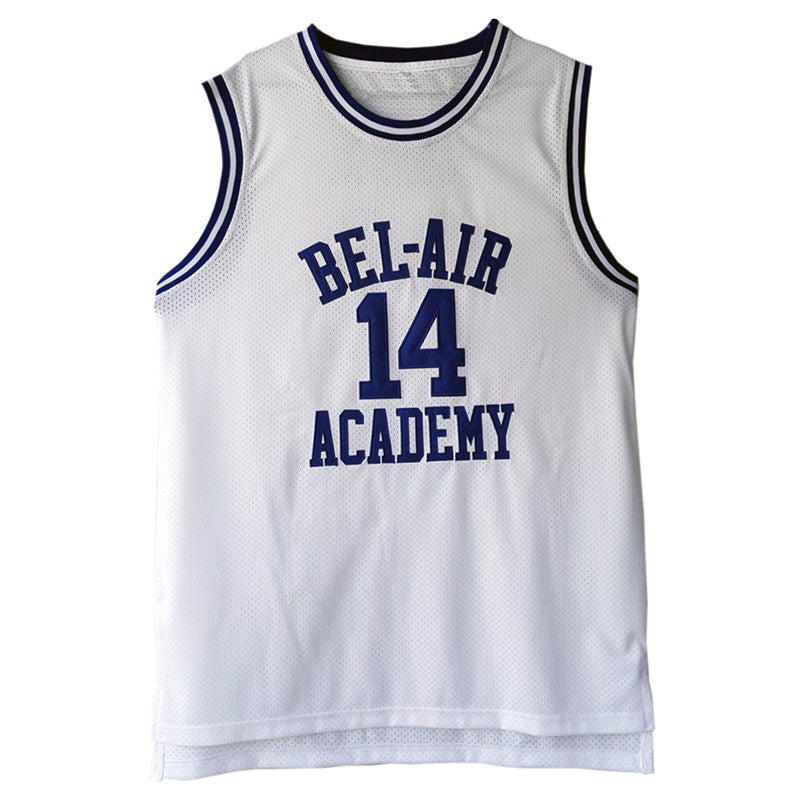 MyPartyShirt Will Smith #14 Yellow Basketball Jersey Fresh Prince of Bel Air Academy Uniform